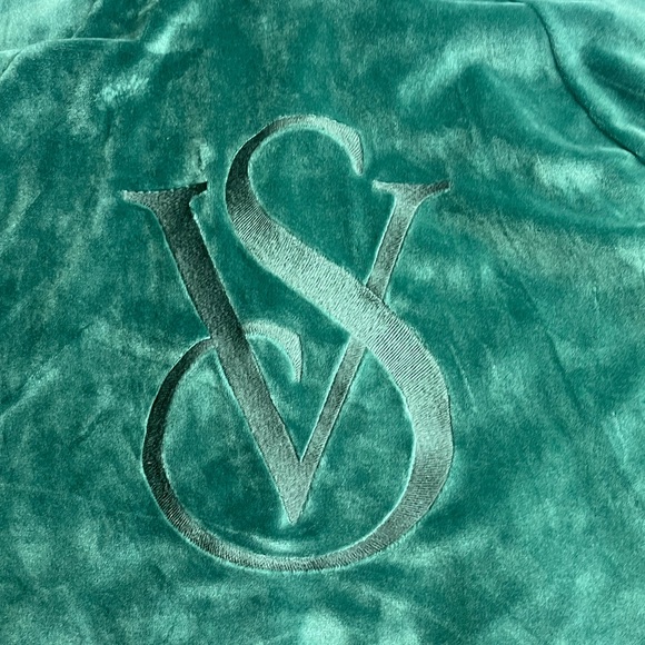 Victoria’s Secret Velour Hoodie size XL emerald green - Picture 6 of 8